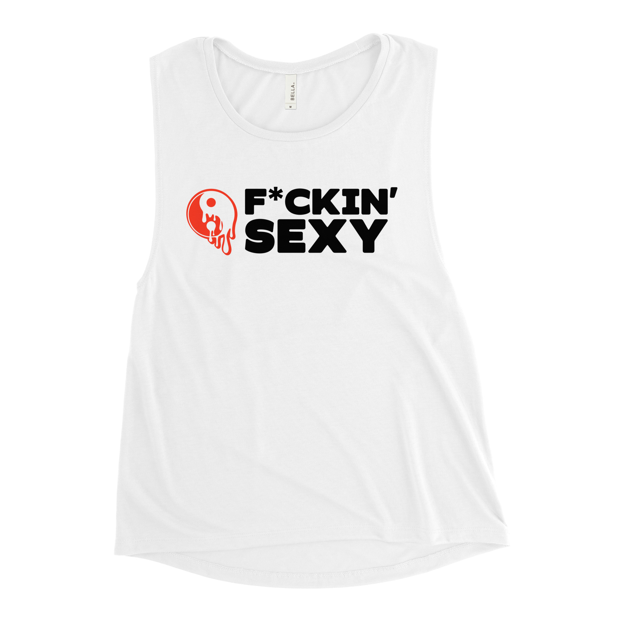 Ladies’ Muscle Tank F*ckin' Sexy - White